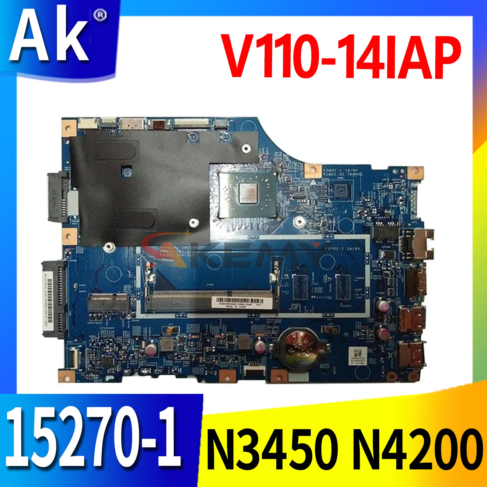 За Lenovo V110-14IAP дънна Платка на лаптоп дънна Платка 15270-1 дънна Платка с процесор N3350 N3450 N4200 2 GB оперативна памет UMA