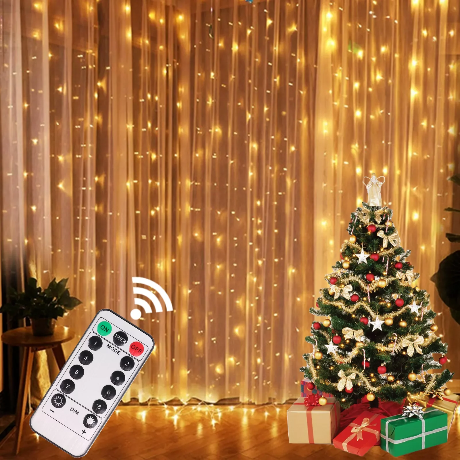 Led Гирлянди Завеса USB Батерия Приказни Светлини на Гирлянда Led Сватба Парти Коледа За Прозорци Домашен Открит Декор