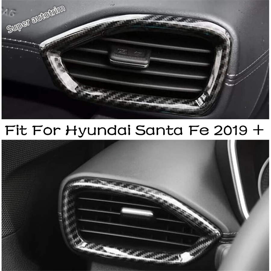 Lapetus Размерът на Таблото на Въздуха Променлив ток На Изхода отдушник Декоративна Рамка Капак Завърши ABS За Hyundai Santa Fe 2019-2021 Аксесоари за Интериора