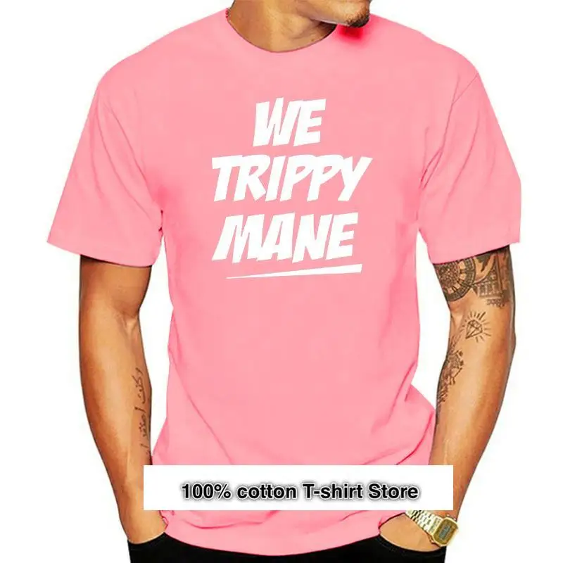Camiseta de Drake We Trippy Mane ал hombre, Camiseta informal ajustada de algodón de manga corta, novedad de verano de 2022