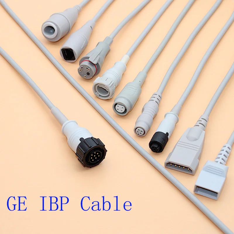 Автоматична кабел на сензора IBP с 8 контакти Аргон/Medex/HP/Edward и еднократна датчик за налягане за GE монитор