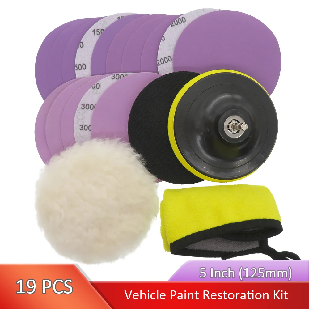 5 Инча, Определени за Възстановяване на Боята на Автомобила Кука и Контур шкурка Автомобилно Средство За Премахване на Драскотини Полиращи Инструменти за Шлайфане Машина