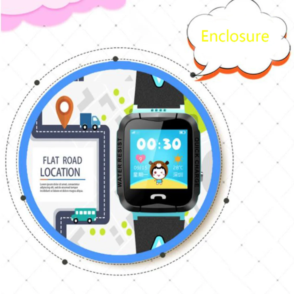 elenxs Детски Умен Часовник е Водоустойчив GPS, Камера, Фенерче SOS Местоположение на Повикване Сензорен Екран Анти-Изгубен Тракер Интелигентна Часовници
